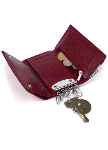 Жіночий шкіряний гаманець-ключниця 12,3х7,3х1 см st leather (252129131)