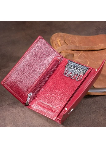 Жіночий шкіряний гаманець-ключниця 12,3х7,3х1 см st leather (252129131)