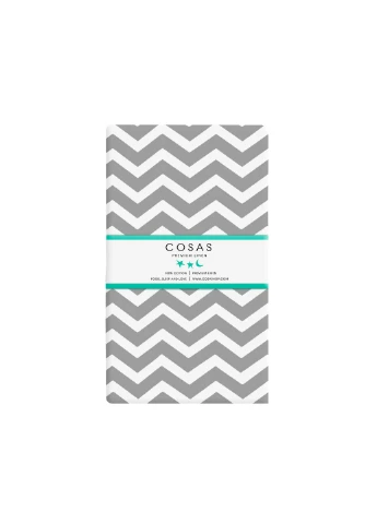 Набір простирадлом на гумці (2 шт) 160х200х20 WHITE/ZIGZAG GREY Cosas Set_White_ZigGrey_160x200_2 (250393467)