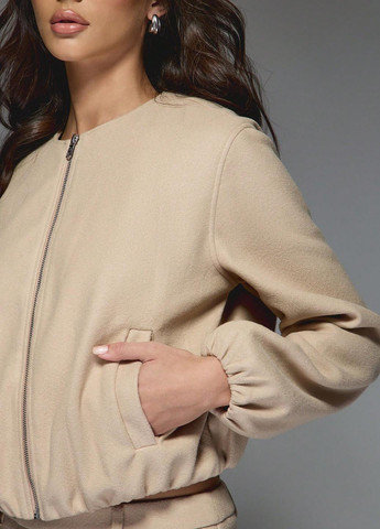 Пісочна демісезонна куртка SHEIN