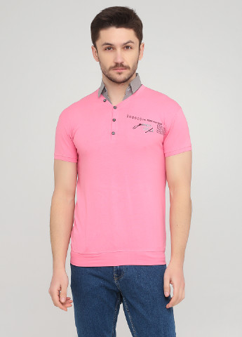 Розовая мужская футболка поло Baydo однотонная