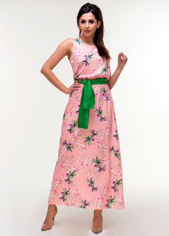 Розовое кэжуал платье Olsa с цветочным принтом