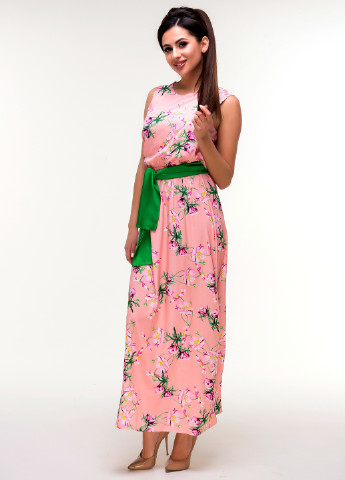 Розовое кэжуал платье Olsa с цветочным принтом