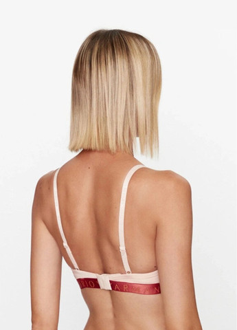 Бежевый бралетт бюстгальтер Emporio Armani без косточек полиамид