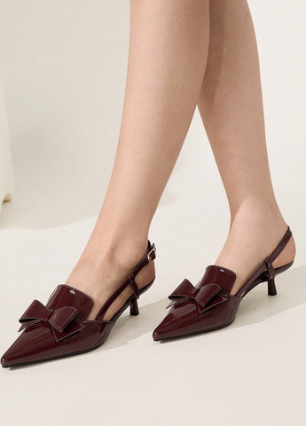 SHEIN Туфлі слінгбекі коричневий з штучна шкіра, поліуретан, китай — літо (342965200)