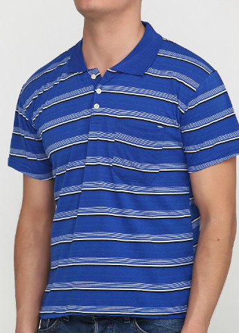Синяя футболка-поло для мужчин Chiarotex в полоску