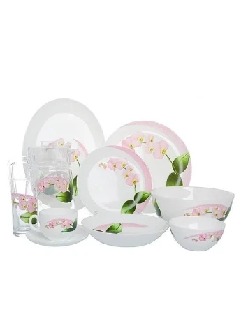 Столовий сервіз Diwali Pink Orchid 46 предметів Luminarc (254453740)