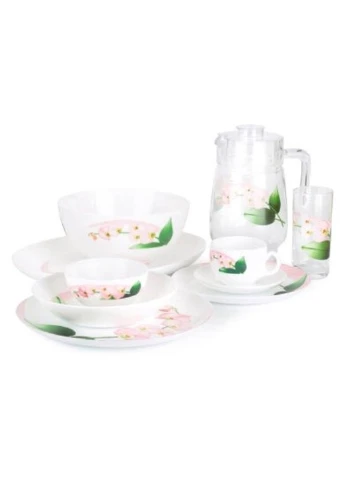 Столовий сервіз Diwali Pink Orchid 46 предметів Luminarc (254453740)