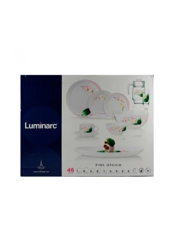 Столовий сервіз Diwali Pink Orchid 46 предметів Luminarc (254453740)