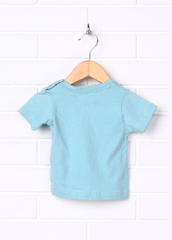 Голубая летняя футболка с коротким рукавом Tricky Tracks
