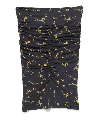 Черное коктейльное платье с открытыми плечами Apart с цветочным принтом