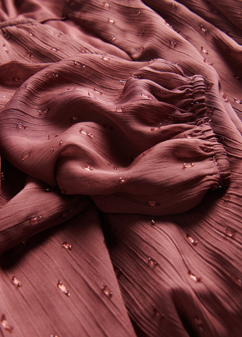 Светло-коричневое кэжуал платье клеш Reserved в горошек