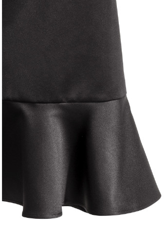 Черное кэжуал платье атласное H&M однотонное