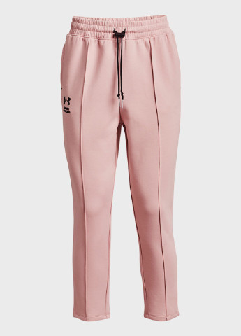 Светло-розовые спортивные демисезонные укороченные брюки Under Armour