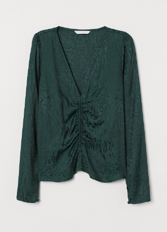 Темно-зелена демісезонна блузка H&M