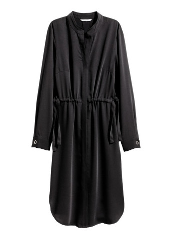 Чорна кежуал сукня сукня-сорочка H&M однотонна