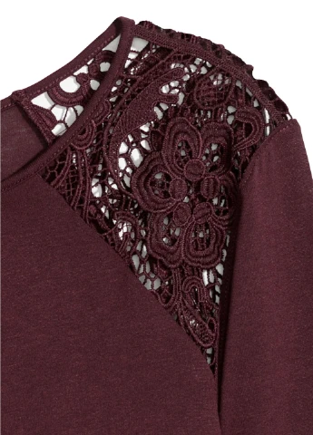 Бордова блуза H&M