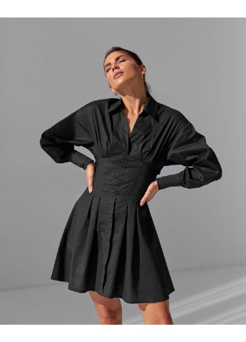 Чорна кежуал сукня SL-Fashion