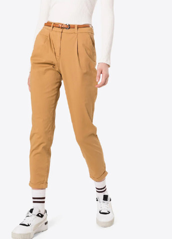Темно-бежевые кэжуал демисезонные зауженные брюки Vero Moda
