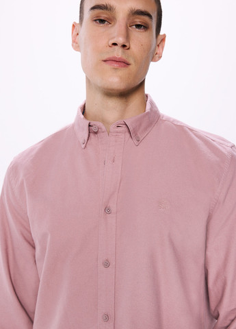 Розовая кэжуал, классическая рубашка однотонная Springfield