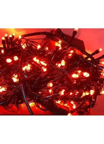 Світлодіодна гірлянда Lampiki на 500 LED червона 8 режимів від мережі для приміщення та вулиці під накриттям Украина (255698688)