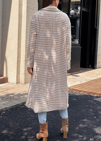 Світло-коричневе демісезонне Пальто оверсайз SHEIN