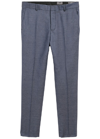 Серо-синие кэжуал демисезонные зауженные брюки H&M
