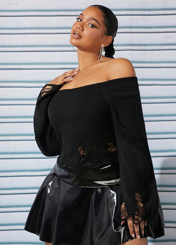 Черный демисезонный джемпер джемпер SHEIN