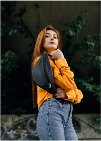 Сумка на пояс (бананка) жіноча 33х14 см Sambag (211364653)