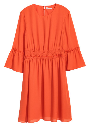 Оранжевое кэжуал платье а-силуэт H&M