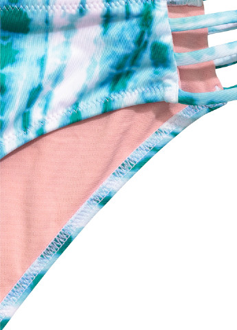 Бирюзовые купальные трусики с абстрактным узором H&M