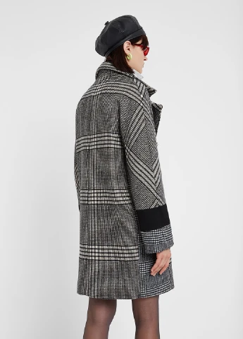 Серое демисезонное Пальто Desigual