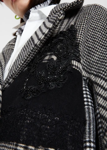 Серое демисезонное Пальто Desigual