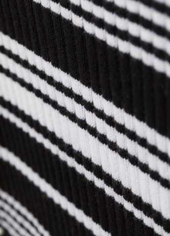 Черно-белое кэжуал платье H&M однотонное