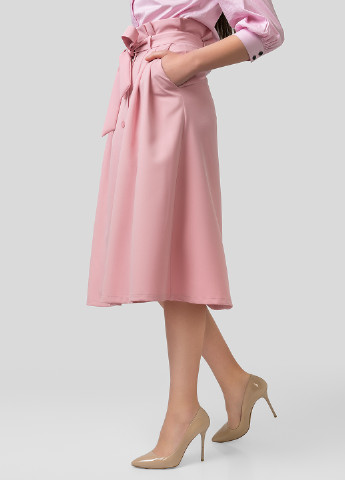 Розовая кэжуал однотонная юбка Azuri с высокой талией