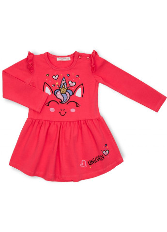 Малиновое платье с единорогом (6672-92g-pink) Pop Fashion (251326814)
