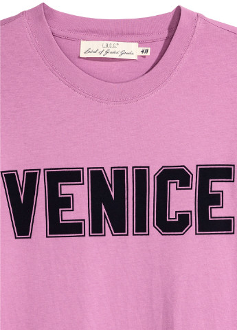 Розово-лиловая футболка H&M
