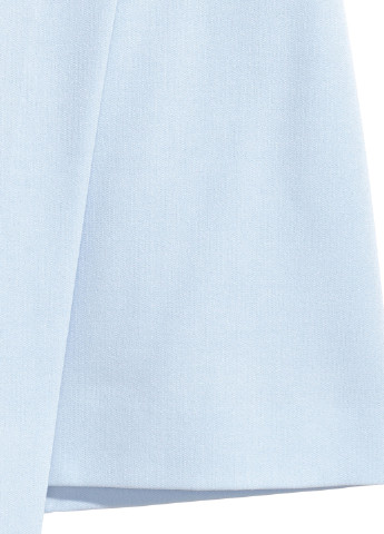 Голубая кэжуал однотонная юбка H&M клешированная