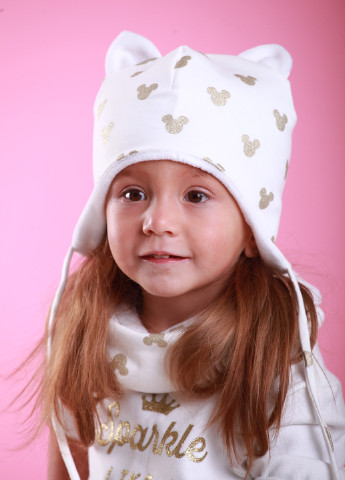 Молочний зимній комплект (шапка, шарф-снуд) Anmerino