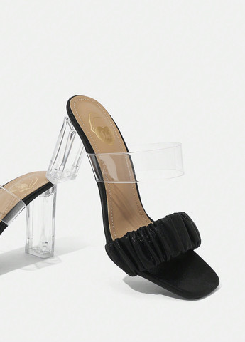 Черные босоножки SHEIN прозрачные