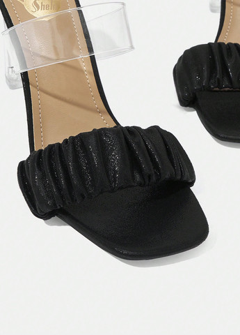 Черные босоножки SHEIN прозрачные