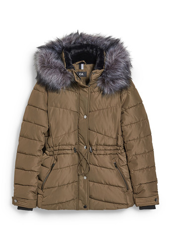 Оливкова (хакі) зимня куртка C&A