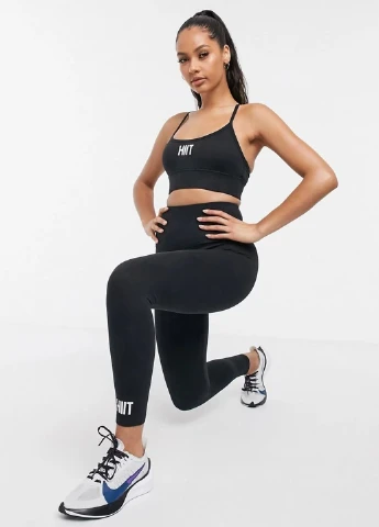Черные демисезонные леггинсы Hiit