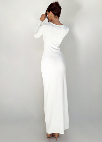 Белое вечернее платье силуэтная SHEIN однотонное
