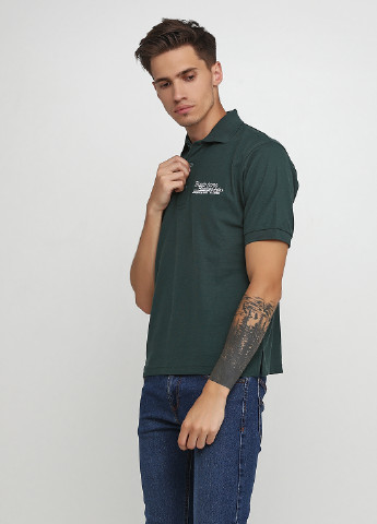 Зеленая футболка-поло для мужчин PORT с надписью