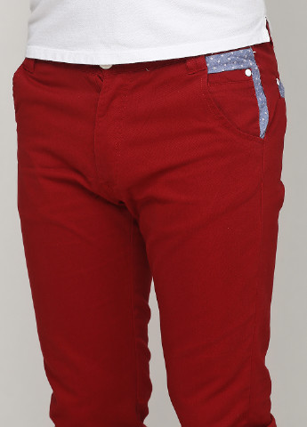 Темно-красные кэжуал демисезонные прямые брюки SOULSTAR
