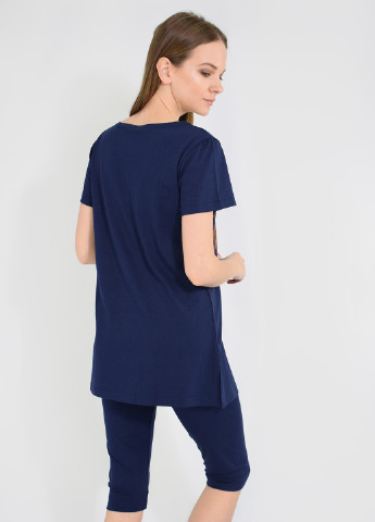 Темно-синій демісезонний комплект (футболка, бриджі) NEL