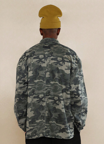 Цветная джинсовая, кэжуал рубашка камуфляжная SHEIN