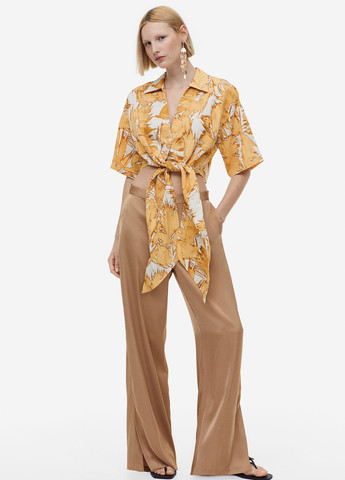 Комбинированная блуза на запах H&M