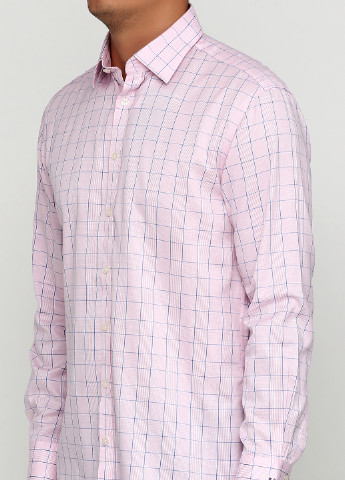 Светло-розовая кэжуал рубашка в клетку Charles Tyrwhitt с длинным рукавом